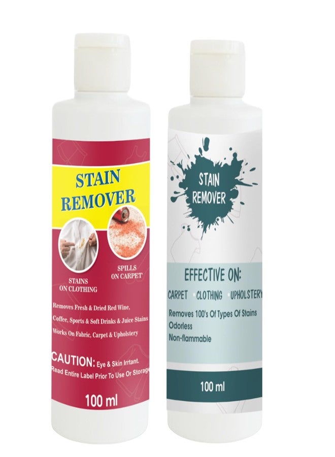 TOOVUS Stain Remover Combo Pack of Red and Sky Stain Remover | Multi-Surface Cleaning Solution for Clothes, Fabrics, Upholstery (100 g Each) - Image 1